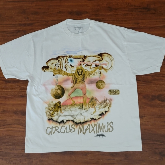 TRAVIS SCOTT CIRCUS MAXIMUS OFFICIAL UTOPIA TOUR MERCH SHIRT 2023 MEN XL (NWOT) - Picture 1 of 7